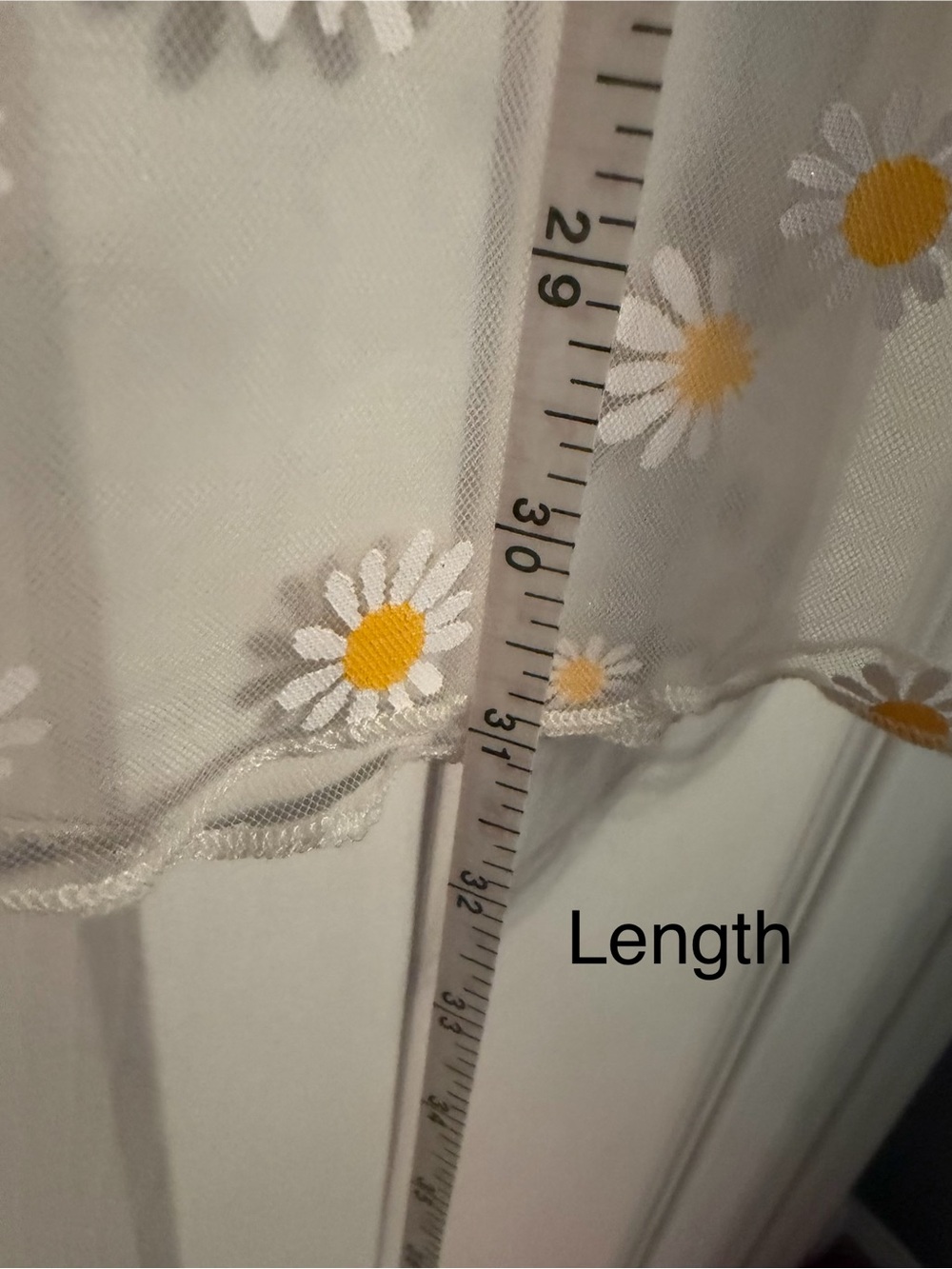 Sheer Daisy Themed Mesh Cover-Up Tunic for Med to XL. - Picture 6 of 9